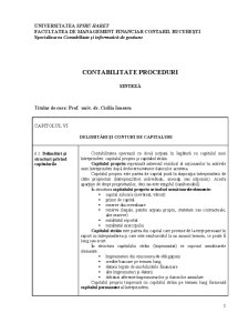 Contabilitate proceduri - sinteză - Pagina 1