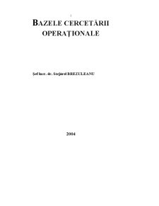 Bazele Cercetării Operaționale - Pagina 1