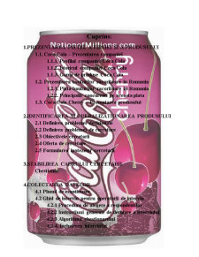 Cercetare de marketing - Coca Cola Cherry - Pagina 1