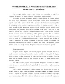 Justitia Cutumiară și Judecata Cetei de Bătrâni în Vechiul Drept Românesc - Pagina 1