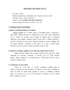 Raport de practică - Instituția Prefectului Județului Cluj - Pagina 1