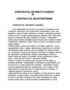 Contractul de rentă viageră vs contractul de întreținere - Pagina 1