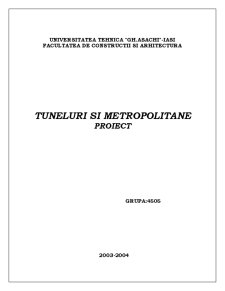 Tuneluri și Metropolitane - Pagina 1