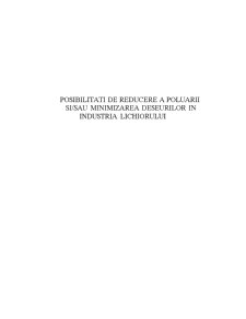 Posibilități de reducere a poluării sau minimizarea deșeurilor în industria lichiorului - Pagina 1