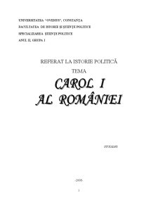 Carol I al României - Pagina 1