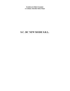 Analiza financiară SC DC New Mode SRL - Pagina 1