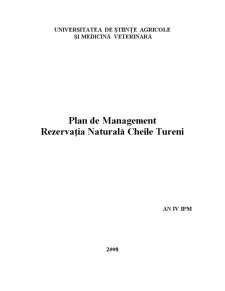 Plan de management - Rezervația Naturală Cheile Tureni - Pagina 1