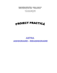 Proiect de practică la SC Astra SA - Pagina 1