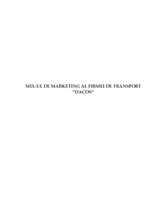 Mixul de Marketing al unei Firme de Transport - Dacos - Pagina 1