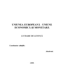 Uniunea Europeană - Uniune Economică și Monetară - Pagina 1