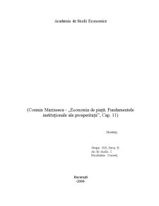 Cosmin Marinescu - economia de piață. Fundamentele instituționale ale prosperității, capitolul 11 - Pagina 1