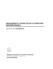 Managementul proiectelor cu finanțare nerambursabilă - Pagina 1