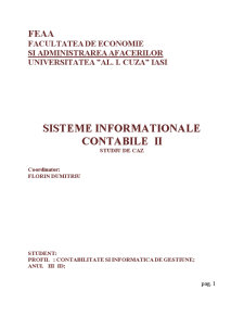 Sisteme informaționale contabile II - Pagina 1