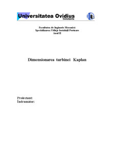 Dimensionarea Turbinei Kaplan - Pagina 1