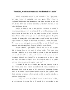 Femeia, victimă a violenței sexuale - Pagina 1