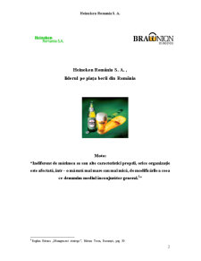 Analiza mediului înconjurător - Heineken România SA - Pagina 1
