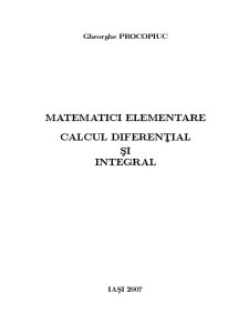 Matematici elementare - calcul diferențial și integral - Pagina 1