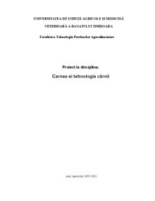Calcule Tehnologice pentru Fabricarea Salamului Victoria - Pagina 1