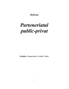 Parteneriatul Public-Privat - Pagina 1