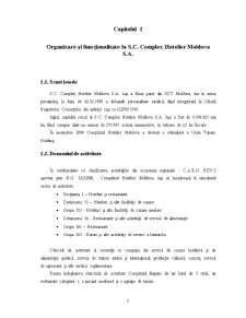 Fundamentarea și Realizarea Veniturilor Bugetare la SC Complex Hotelier Moldova SA - Pagina 1