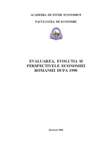 Economia Romaniei dupa 1989 - Pagina 1