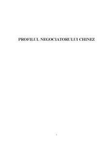 Profilul Negociatorului Chinez - Pagina 1