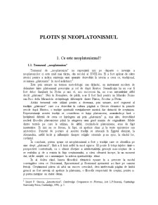 Plotin și Neoplatonismul - Pagina 1