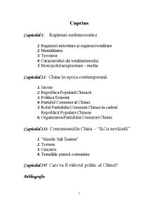 Regimuri politice nedemocratice - particularități și perspective generale - China în epoca contemporană - Pagina 2