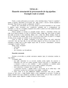 Tema 8 - hazarde structurale la procesoarele de tip pipeline - exemple reale și soluții - Pagina 1
