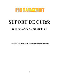 Operare PC în activitatea de birotică - Pagina 1