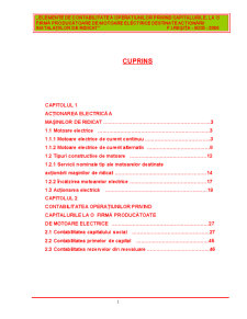 Elemente de contabilitate a operațiunilor privind capitalurile, la o firmă producătoare de motoare electrice - Pagina 1