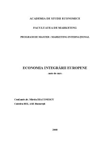 Economia Integrării Europene - Pagina 1