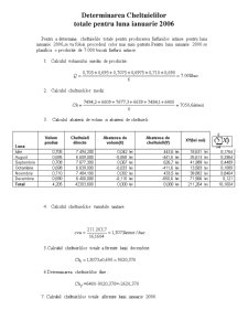 Calculația costurilor la SC Faimar SA Baia Mare - Pagina 5