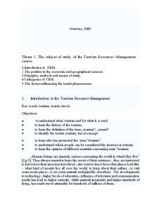 The Subject of Study of The Tourism Resource Management - Pagina 2