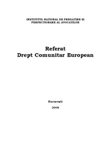 Drept Comunitar European - Pagina 1