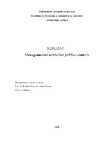 Managementul Serviciilor Publice Centrale - Pagina 1