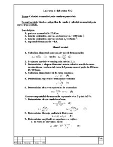 Calculul Transmisiei prin Curele Trapezoidale - Pagina 1