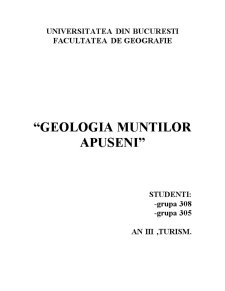 Geologia Munților Apuseni - Pagina 1
