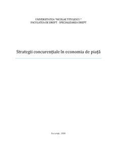 Strategii Concurențiale în Economia de Piață - Pagina 1