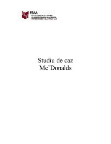 Mc Donalds - Studiu de Caz - Pagina 1