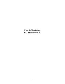 Plan de Marketing - SC Interbrew SA - Pagina 1