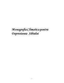 Monografia climatică a Depresiunii Sibiului - Pagina 1