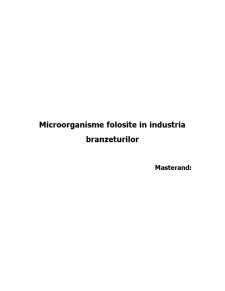 Microorganisme în industria brânzeturilor - Pagina 1
