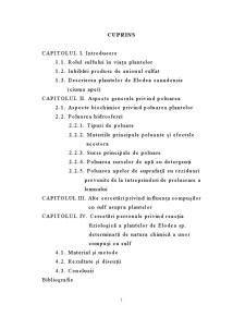Reacția Fiziologică a Plantelor de Elodea Canadensis Determinată de Natura Chimică a unor Compuși cu Sulf - Pagina 2