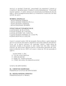 Operatiuni Privind Acordarea de Credite, Depozite de Catre Alpha Bank Romania - Pagina 5