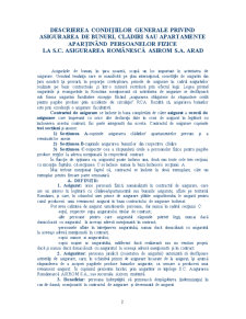 Descrierea condițiilor generale privind asigurarea de bunuri, clădiri sau apartamente aparținând persoanelor fizice la SC Asigurarea Romanescă Asirom SA Arad - Pagina 2
