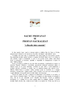 Sacru Profanat și Profan Sacralizat - Pagina 1