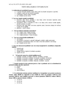 Modele teste licență bazele contabilității - Pagina 1
