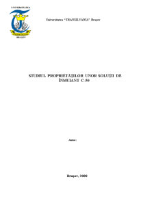 Studiul proprietăților unor soluții de înmuiant C50 - Pagina 1