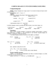 Compuși Organici cu Funcțiuni Simple și Multiple - Pagina 1